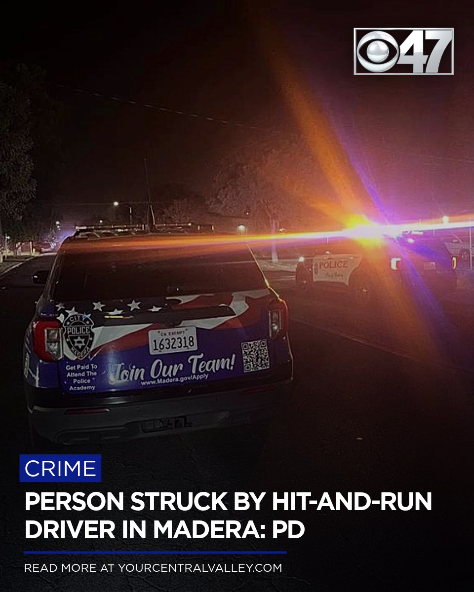 Police are investigating after a person was hit by a vehicle in Madera Friday night