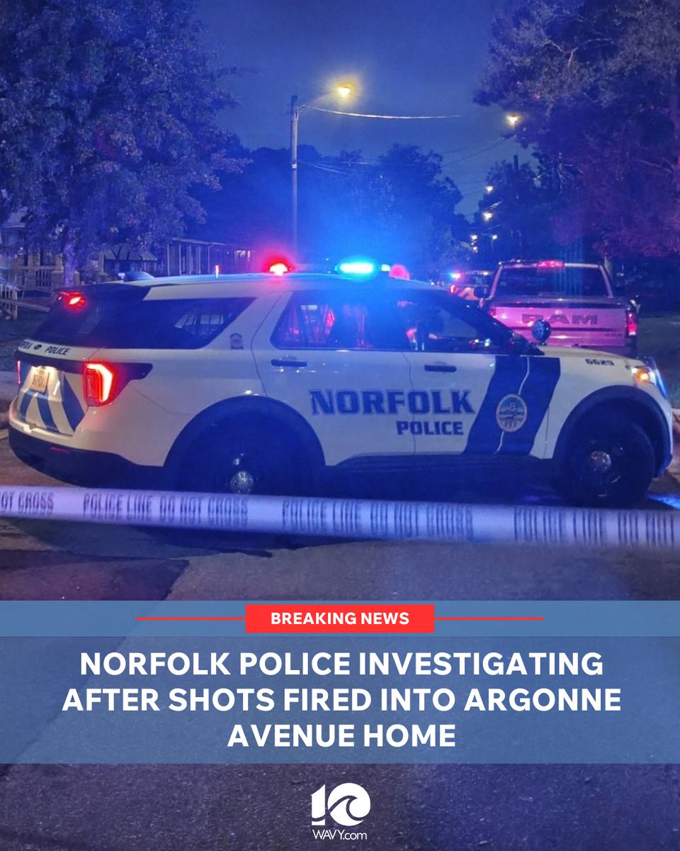 Officers with the Norfolk Police Department are investigating after shots were fired into a house on Argonne Avenue early Monday morning. This is a developing story