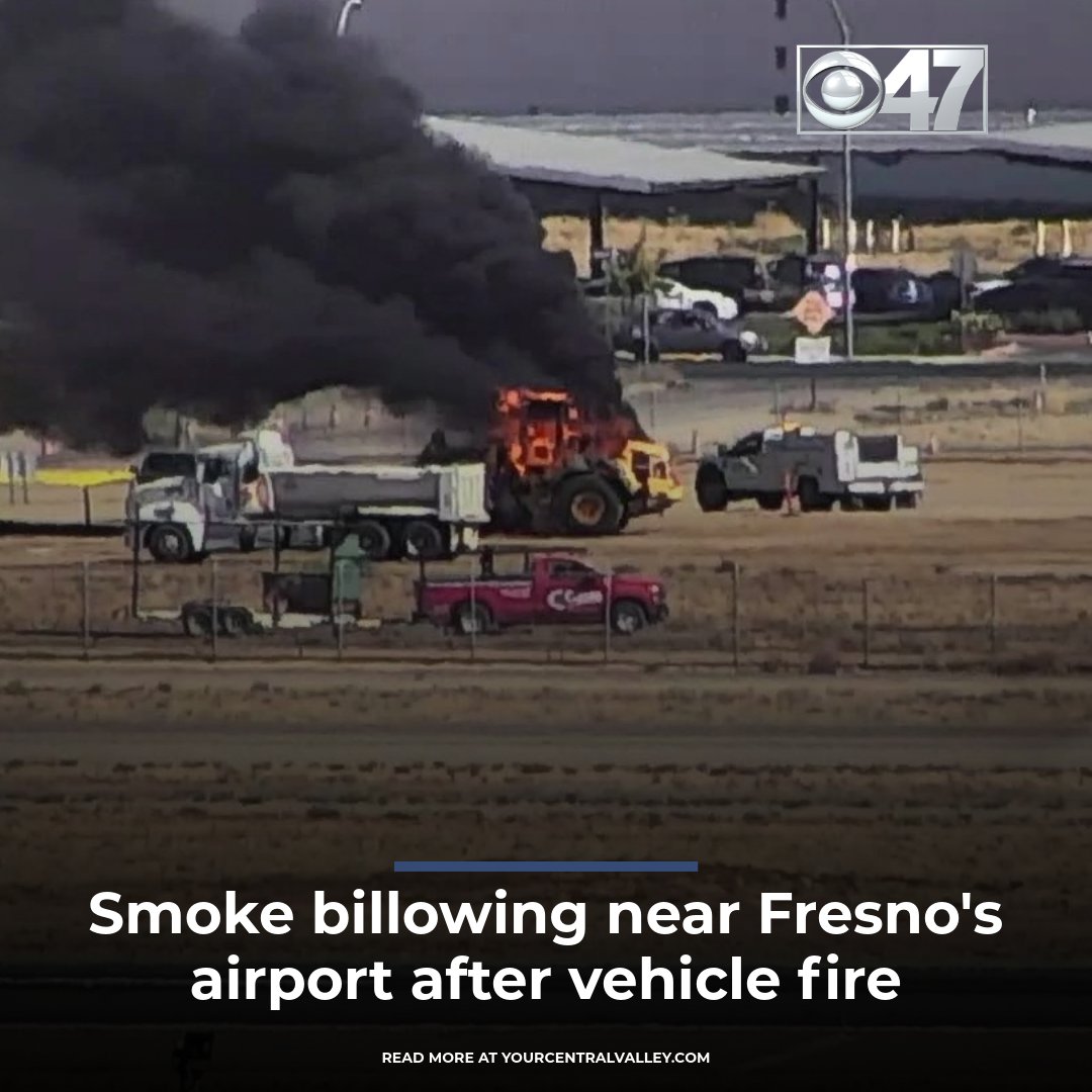 Fire crews responded to a fire close to Fresno Yosemite International Airport on Monday