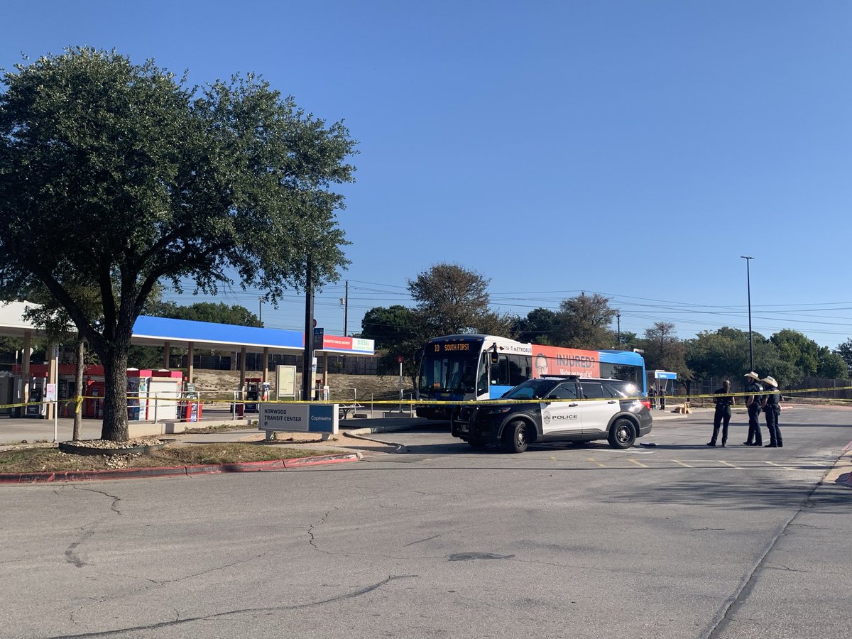 Austin Police investigating a homicide at the Cap Metro stop/ gas station by Walmart at 1030 Norwood Park.