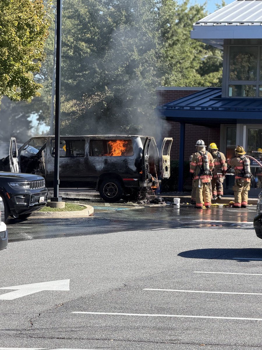 13000blk Middlebrook Rd, IFO PNC Bank, Vehicle fire, @mcfrs on scene