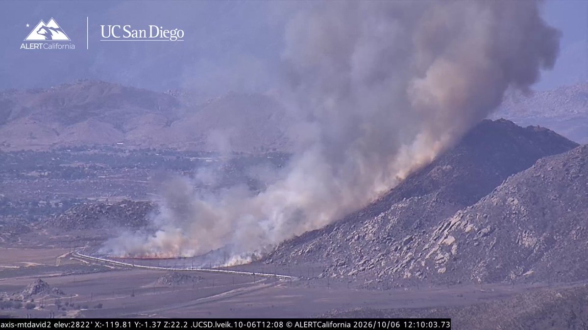 PicoFire The Fire is 100 acres, Moderate Rate of Spread, Potential for 500 acres, The Fire has made it to the Top of Hill, all 3 Fires have burned together. CHP is Shutting Down Ramona Expressway at E Rider Street, Requesting 5 Additional Type 3 Engines and 2 Additional HandNew Brush Fire Ramona Expressway, West of Lake View, Riverside County