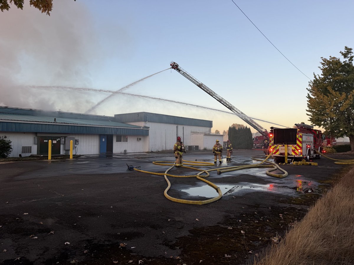Firefighters are on scene of a two-alarm commercial fire in Cornelius early Wednesday morning