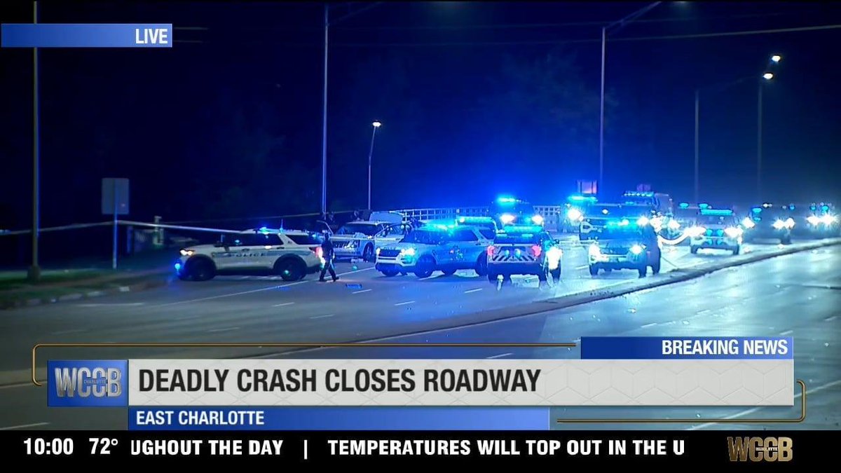 A deadly crash closed a major roadway in east Charlotte Thursday night.