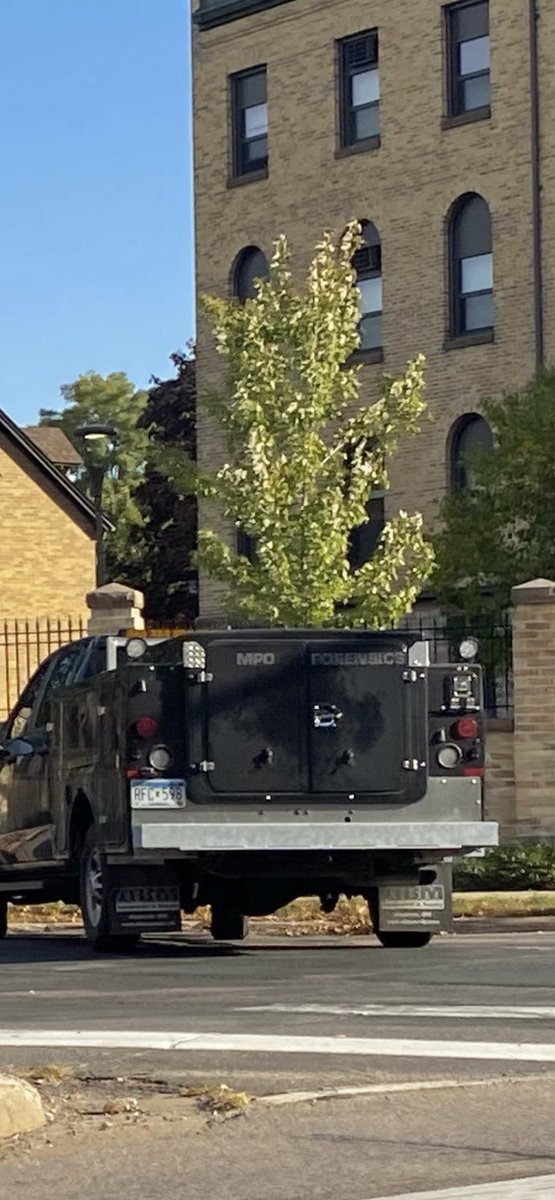 MPD Forensics is still on site of this morning's shooting in NE Minneapolis near Broadway St NE and 2nd St NE